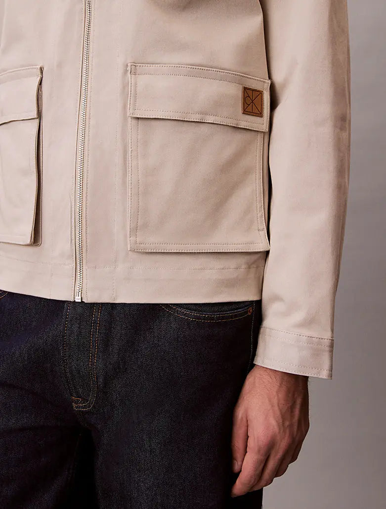 Veste utilitaire relaxed en coton élastique Calvin Klein