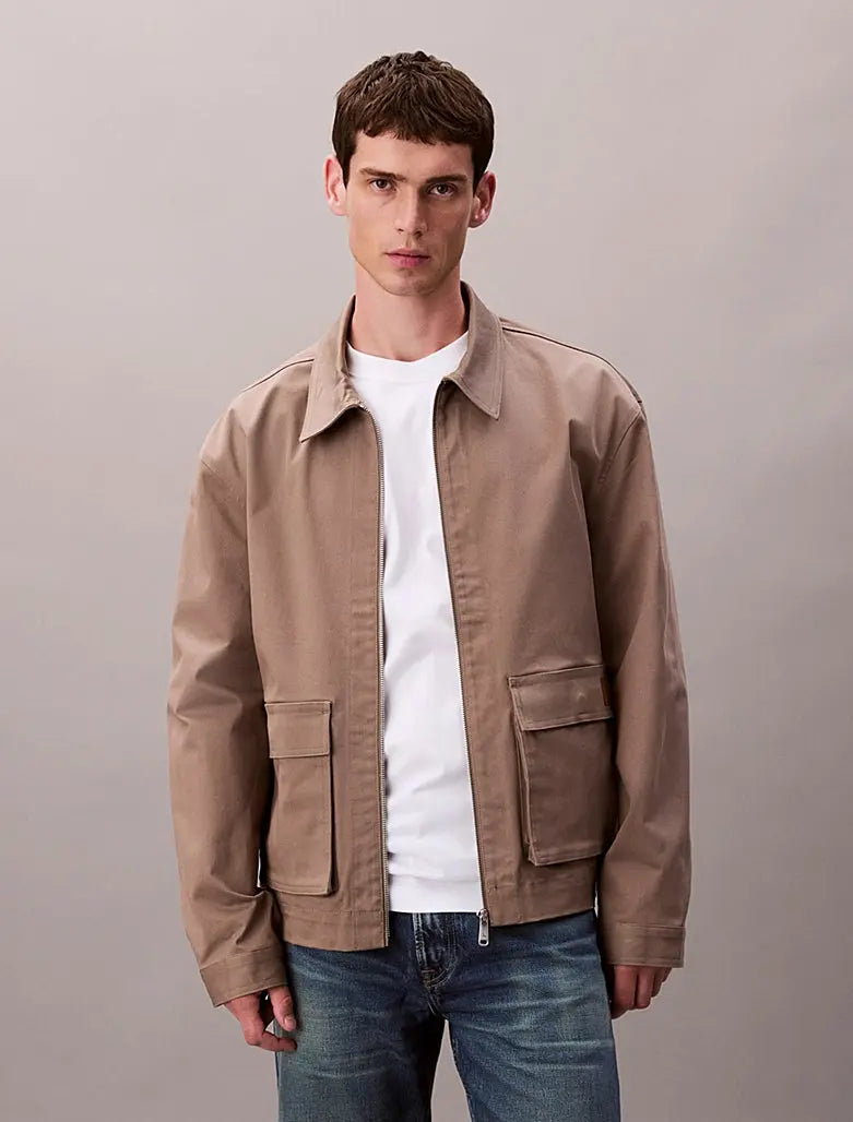 Veste utilitaire relaxed en coton élastique Calvin Klein