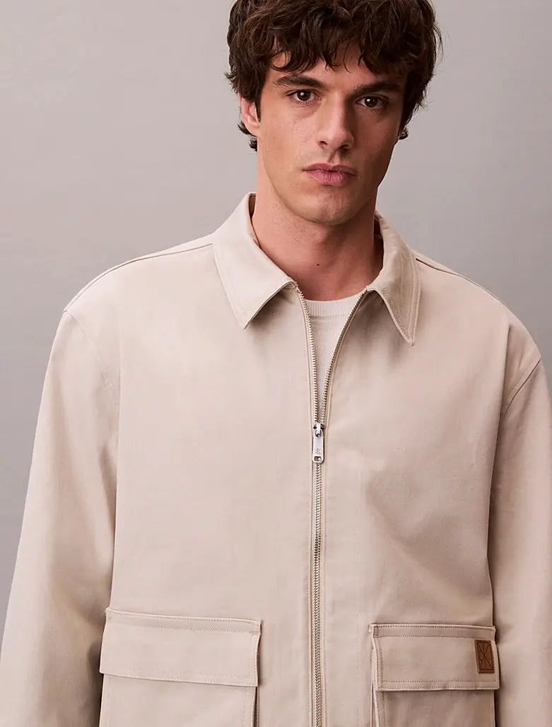 Veste utilitaire relaxed en coton élastique Calvin Klein