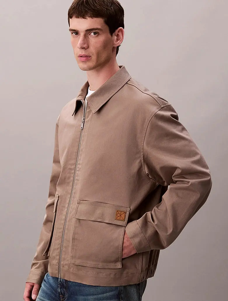 Veste utilitaire relaxed en coton élastique Calvin Klein