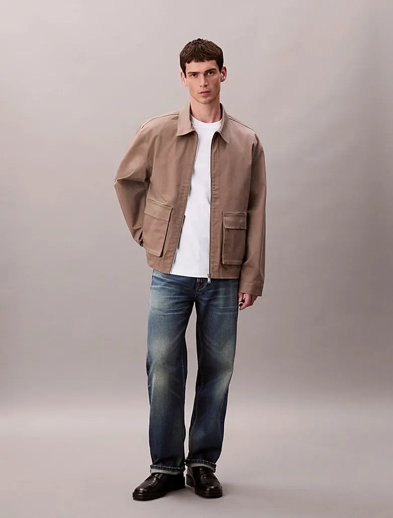 Veste utilitaire relaxed en coton élastique Calvin Klein