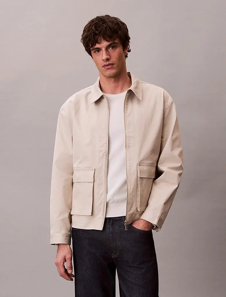 Veste utilitaire relaxed en coton élastique Calvin Klein