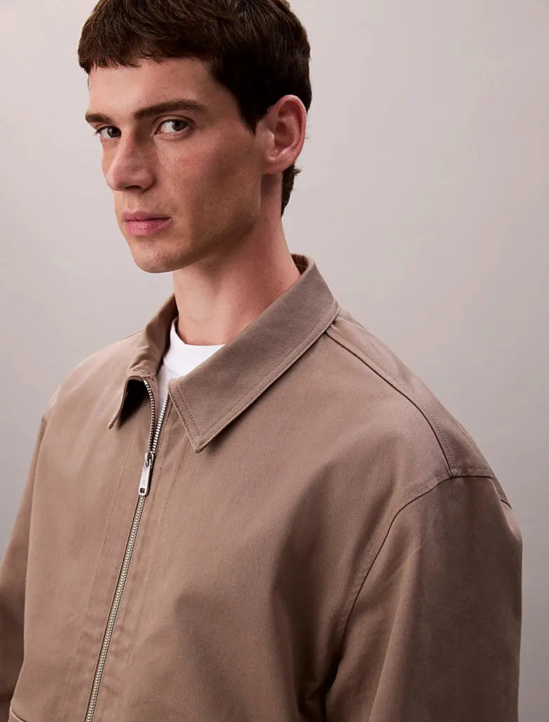 Veste utilitaire relaxed en coton élastique Calvin Klein