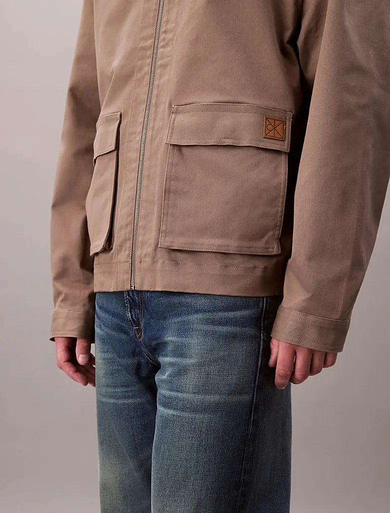 Veste utilitaire relaxed en coton élastique Calvin Klein