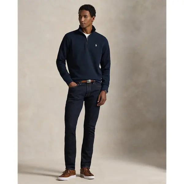 Pull quart de zip en maille double - CALVERO