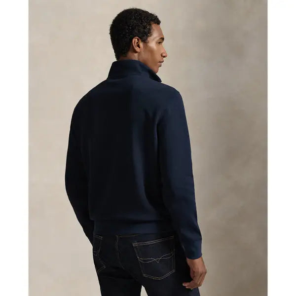 Pull quart de zip en maille double - CALVERO