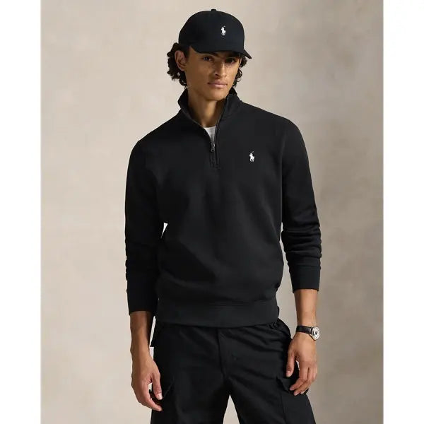 Pull quart de zip en maille double - CALVERO