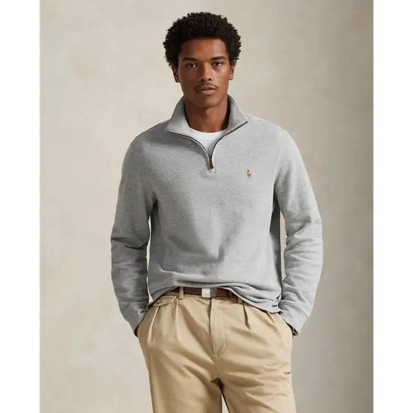 Pull quart de zip en maille double - CALVERO