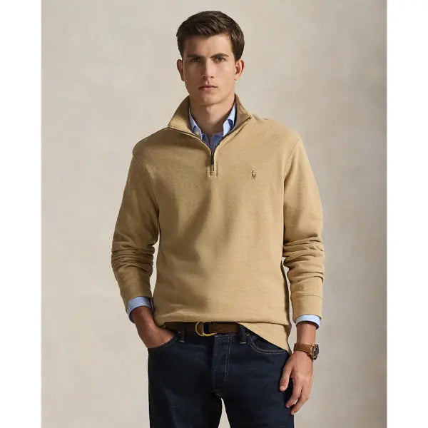 Pull quart de zip en maille double - CALVERO