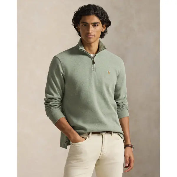 Pull quart de zip en maille double - CALVERO