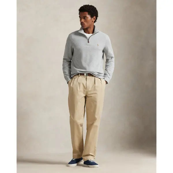 Pull quart de zip en maille double - CALVERO
