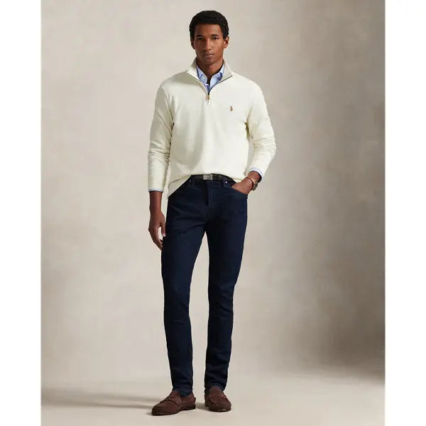 Pull quart de zip en maille double - CALVERO