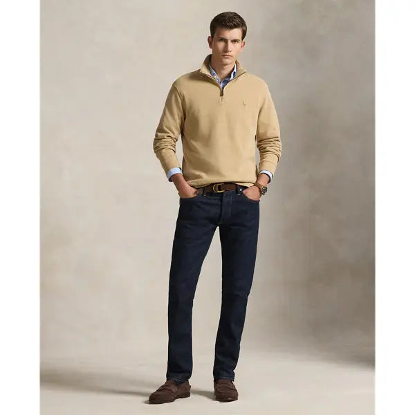 Pull quart de zip en maille double - CALVERO