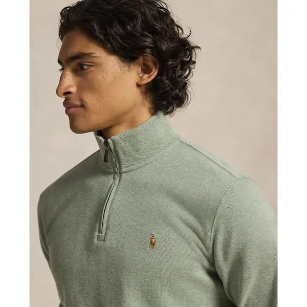 Pull quart de zip en maille double - CALVERO